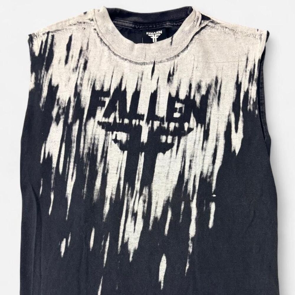 Fallen Men's Black and Grey Vest